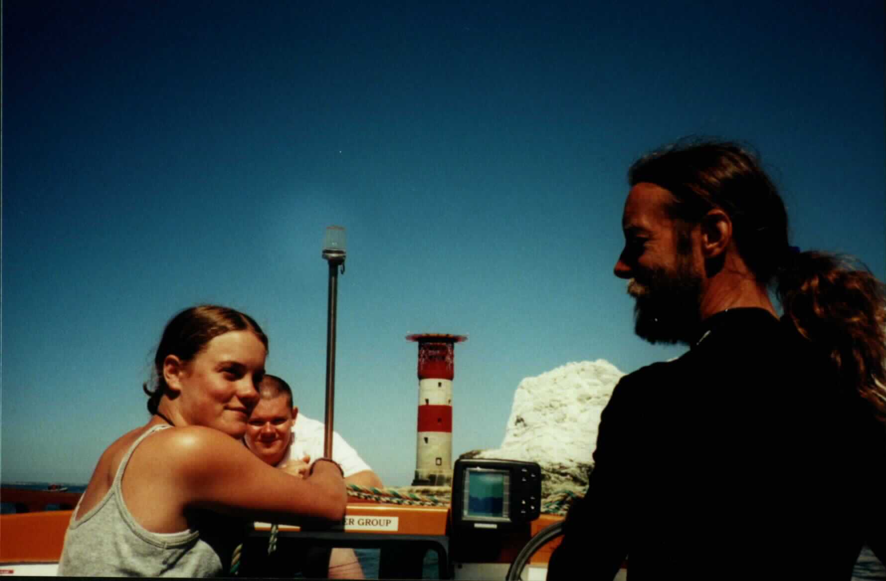 The MADU team waiting for slack water at the Needles